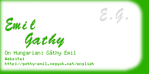 emil gathy business card